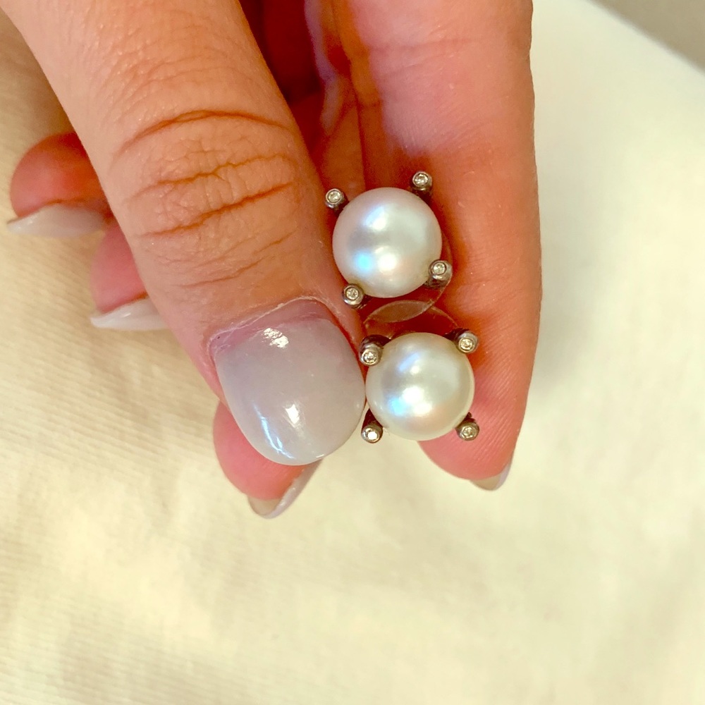 REAL David Yurman Pearl Earrings w real diamonds!